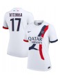Paris Saint-Germain Vitinha #17 Replika Borta Kläder Dam 2024-25 Kortärmad